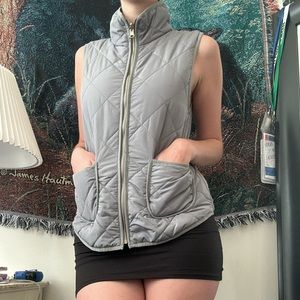 Grey Quilted Vest